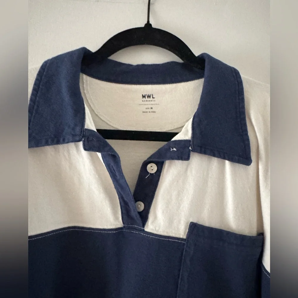 Madewell Striped Rugby Polo Shirt - Picture 5 of 6